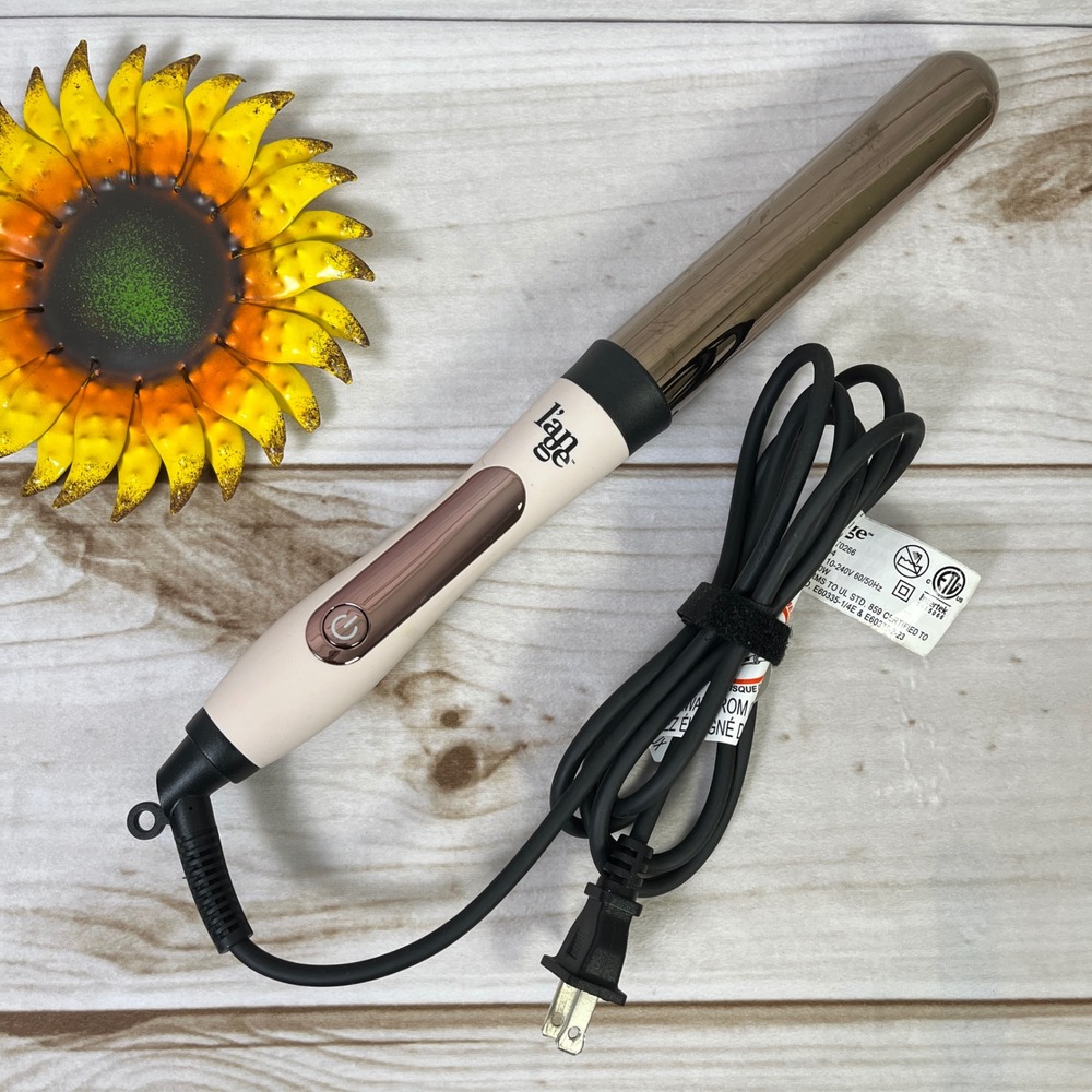 L'ange Curling Styling Wand Beige Rose Gold Barrel Curling Iron